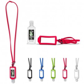 Hand Sanitizer with Silicone Lanyard & Holder - 1 oz. with Logo  Hand Sanitizer with Silicone Lanyard & Holder - 1 oz. with Logo