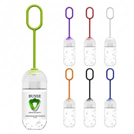 Logo Branded 1 Oz. Hand Sanitizer With Silicone Loop  Logo Branded 1 Oz. Hand Sanitizer With Silicone Loop