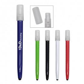 Customized .85 Oz. Hand Sanitizer Spray Bottle With Stylus  Customized .85 Oz. Hand Sanitizer Spray Bottle With Stylus