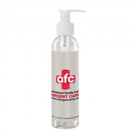 Personalized 8 Oz. Clear Sanitizer In Clear Bottle With Pump