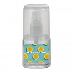 Logo Branded 1 oz. Unscented Clear Sanitizer Spray in Oval Bottle