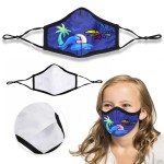 Logo Branded Full Color Printed 3-Ply Polyester Mask with Nose Clip and filter pocket- Child Size