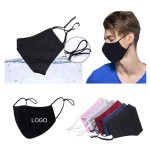 Logo Branded 3- Layers Solid Protective Cotton Mask