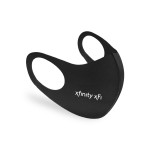 Logo Branded Reusable Stretch Face Mask - Black