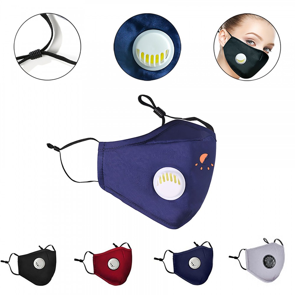 Promotional 3 Layers Adjustable Cotton Face Mask with Filter Pocket Promotional 3 Layers Adjustable Cotton Face Mask with Filter Pocket