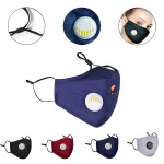 Promotional 3 Layers Adjustable Cotton Face Mask with Filter Pocket