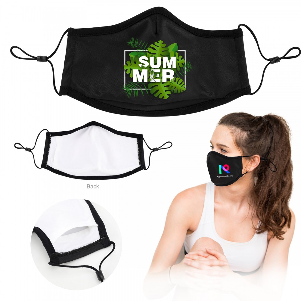 Customized Full Color Sublimation Face Mask with Filter Pocket and Nose Clip Customized Full Color Sublimation Face Mask with Filter Pocket and Nose Clip