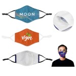 2-ply Sublimated 3D Face Mask with Filter Pocket and Nose Bridge-reusable with Logo
