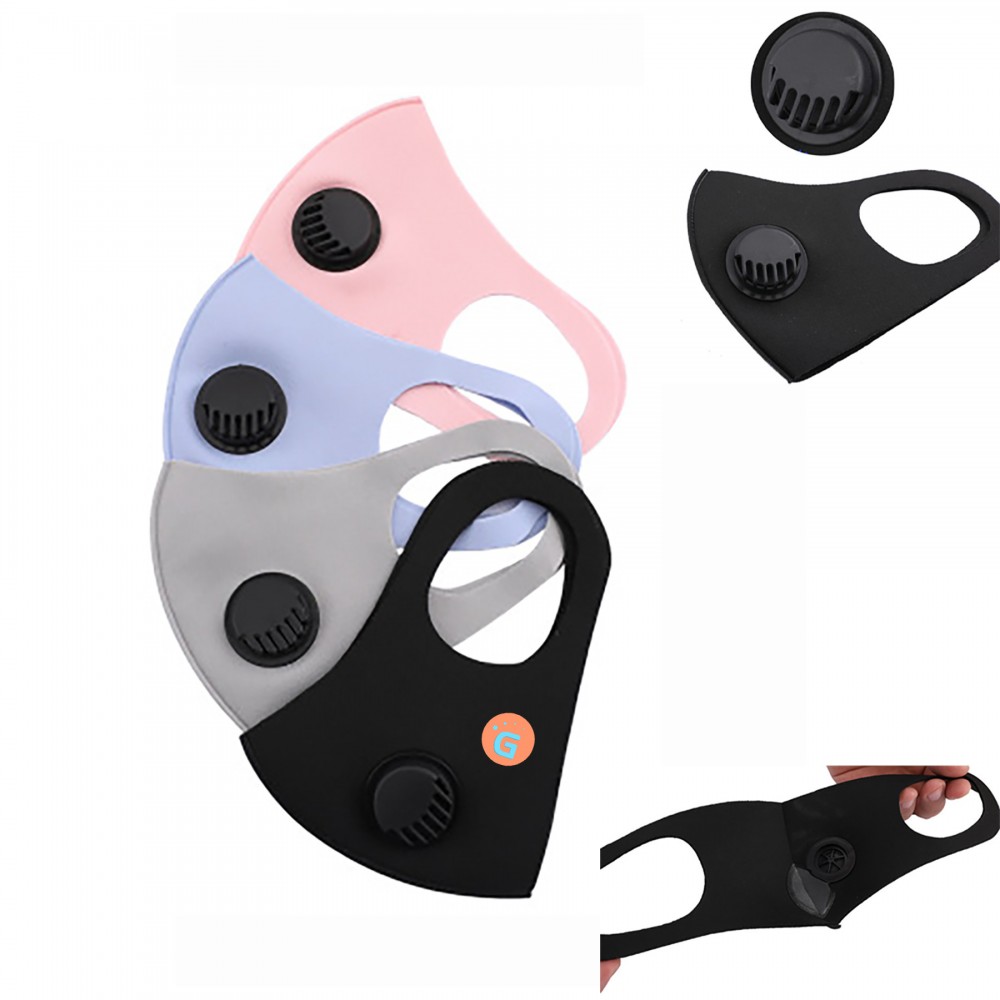 Personalized Reusable & Washable Ice Silk Masks With Breathing Valve Personalized Reusable & Washable Ice Silk Masks With Breathing Valve