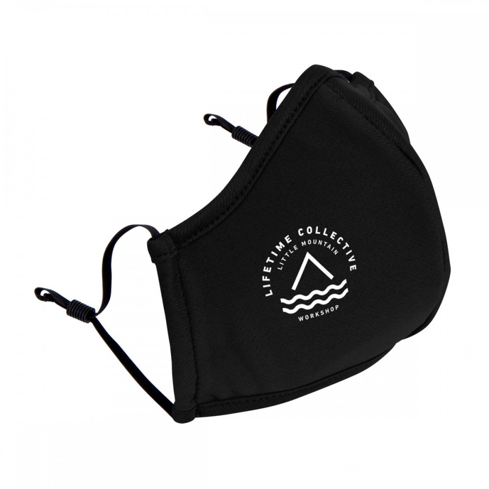 Personalized Reusable Athleisure Face Mask - Black Personalized Reusable Athleisure Face Mask - Black