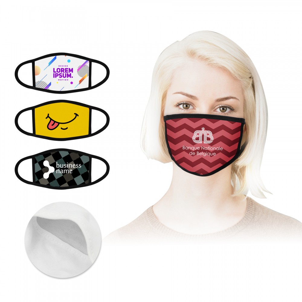 Customized Full Color Printed 100% Cotton 2-Ply Face Mask Customized Full Color Printed 100% Cotton 2-Ply Face Mask