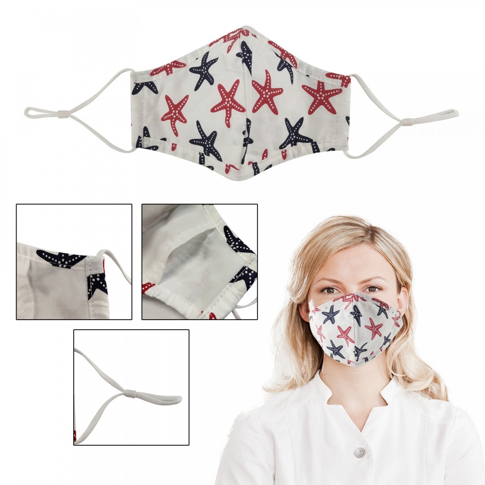 Promotional 4 Ply Full Color Adjustable Face Mask Promotional 4 Ply Full Color Adjustable Face Mask