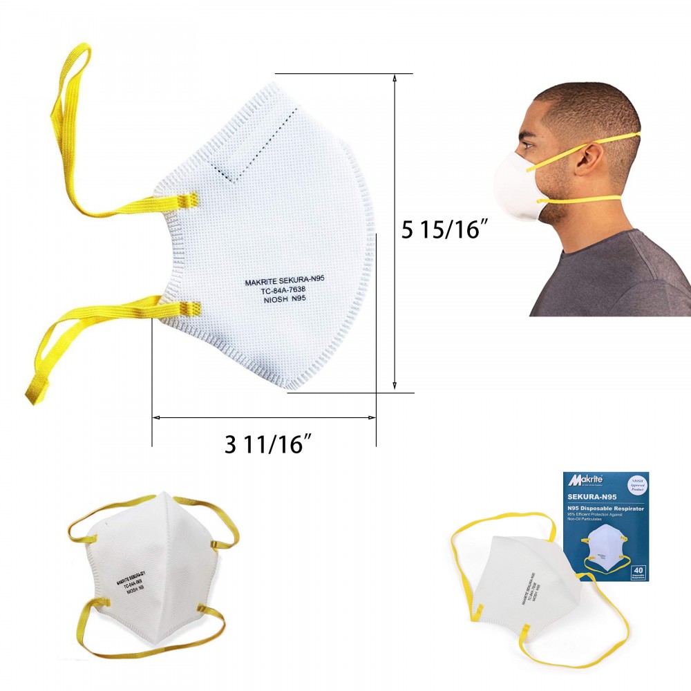 Customized Makrite SEKURA N95 Foldable Respirator Mask, NIOSH Certified, CDC Listed Customized Makrite SEKURA N95 Foldable Respirator Mask, NIOSH Certified, CDC Listed
