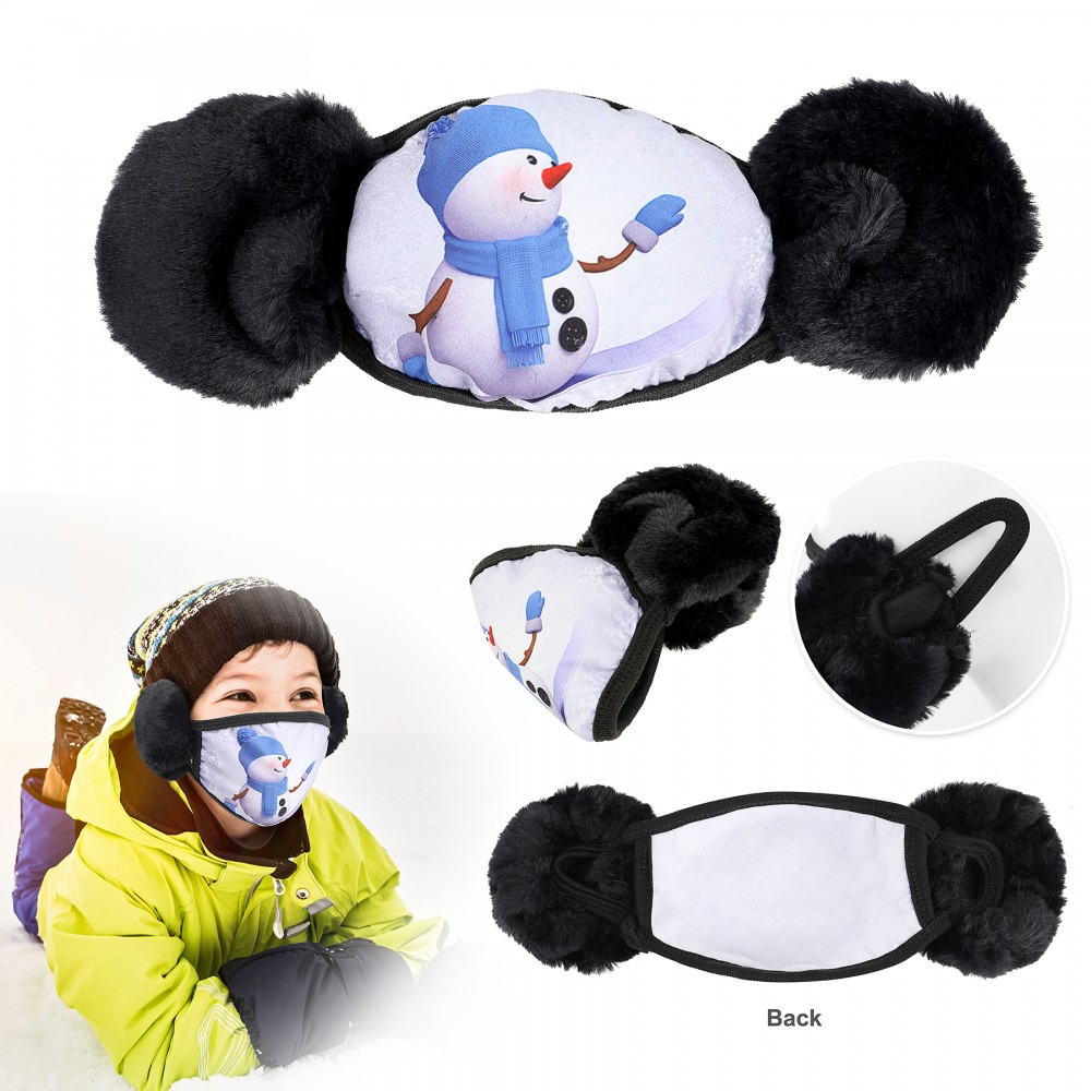 Personalized Children's Warm Winter Face Mask With Full Color Print Personalized Children's Warm Winter Face Mask With Full Color Print