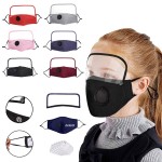 Personalized Cotton Face Masks With Breathing Valve & Eye Shield