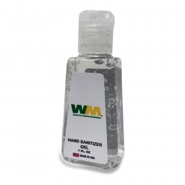  Made in the USA Hand Sanitizer, 61% Gel, 1 oz Bottle with Custom Label