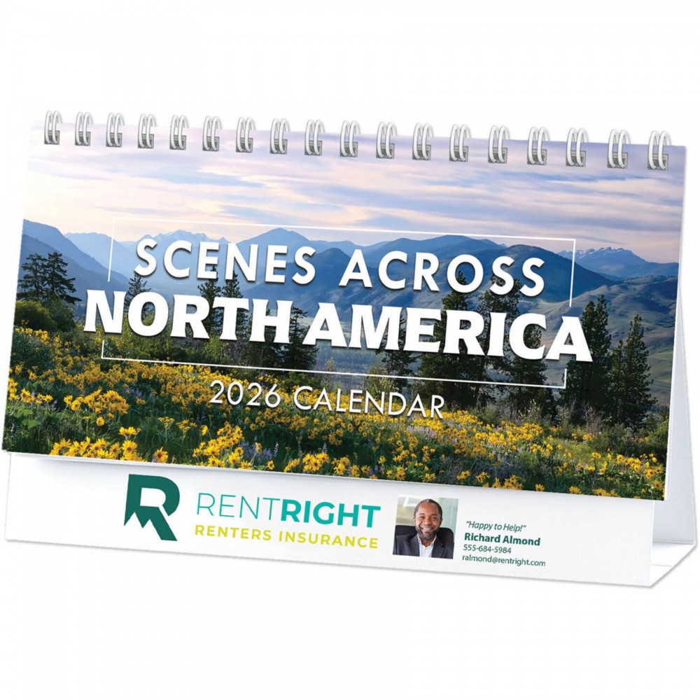  Full Color Scenes Across America Desk Calendar