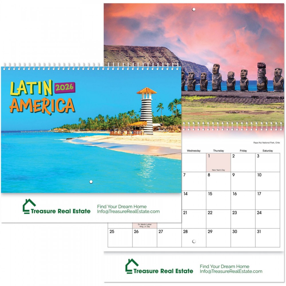  Latin America Spiral Wall Calendar