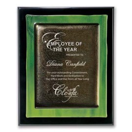 Metallic Fusion Plaque - Black/Green   Metallic Fusion Plaque - Black/Green