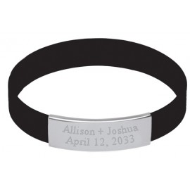  Metal Plate Silicone Wristband