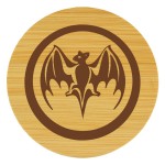  Drinkmat Set Of 4 Bamboo Coasters with Canvas Pouch
