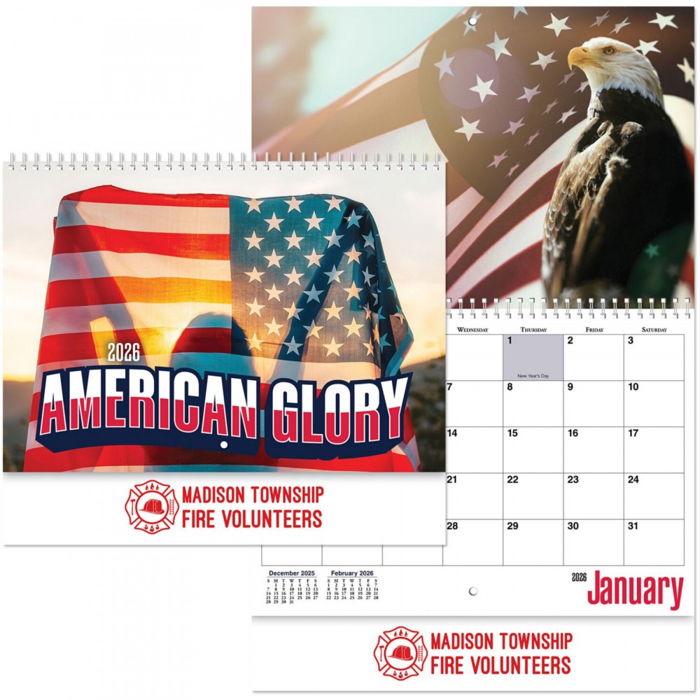 American Glory Spiral Wall Calendar American Glory Spiral Wall Calendar