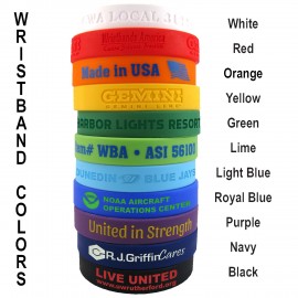 Custom Debossed Adult Size Silicone Wristband 8"   Custom Debossed Adult Size Silicone Wristband 8"