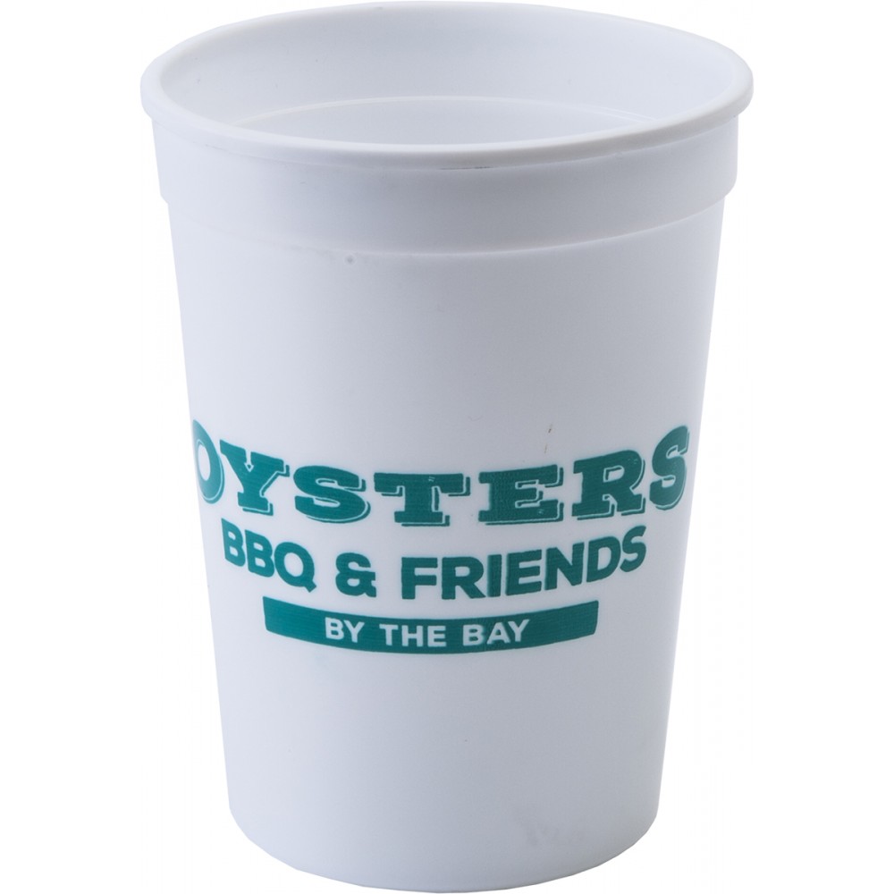12 Oz. Smooth Walled Plastic Stadium Cup with Automated Silkscreen Imprint 12 Oz. Smooth Walled Plastic Stadium Cup with Automated Silkscreen Imprint