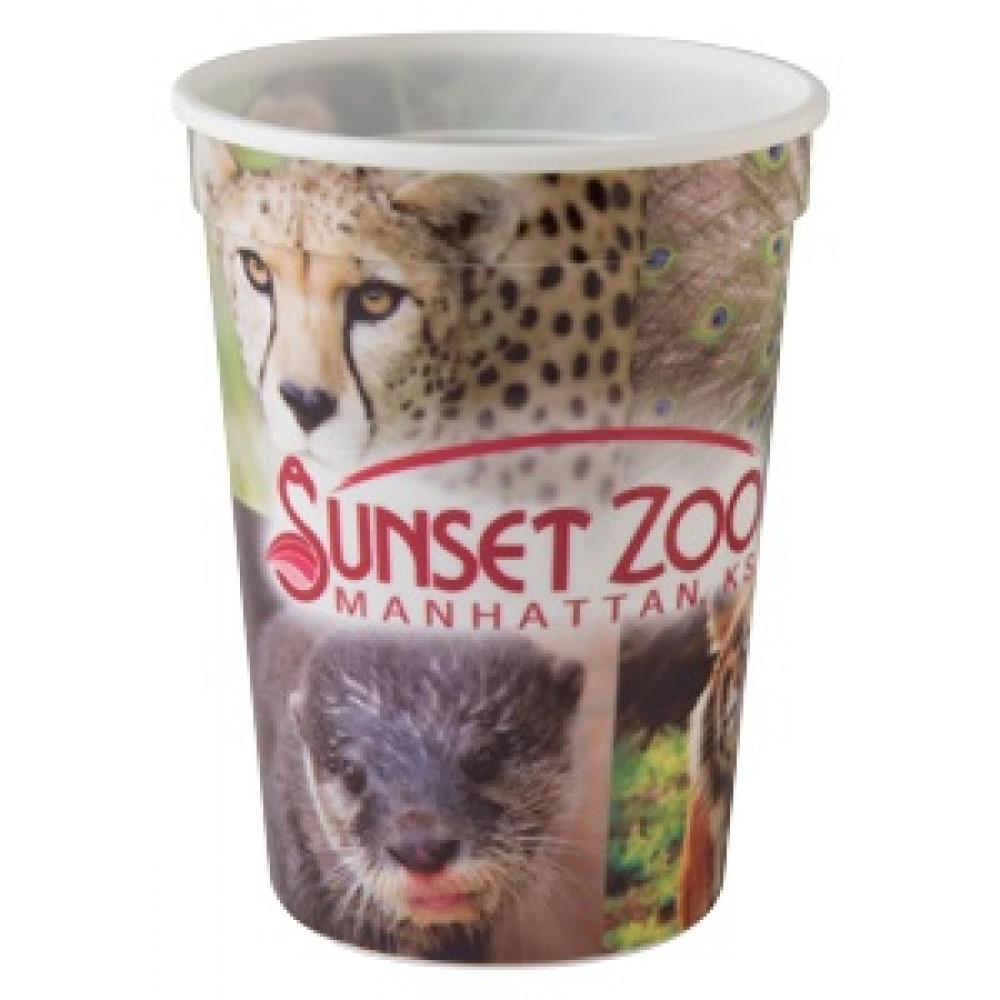  12 Oz. Classic Smooth Walled Plastic Stadium Cup w/our RealColor Imprint