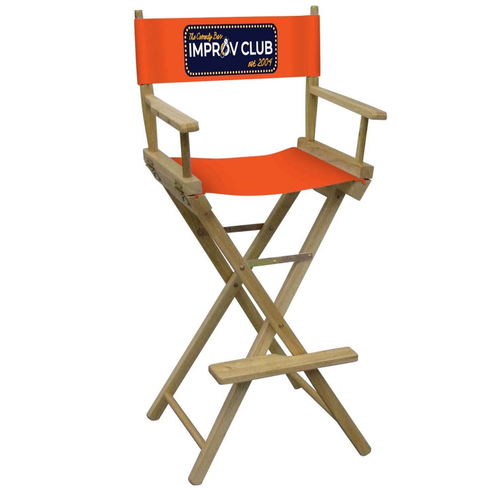 Bar-Height Director's Chair (Full-Color Imprint) Bar-Height Director's Chair (Full-Color Imprint)