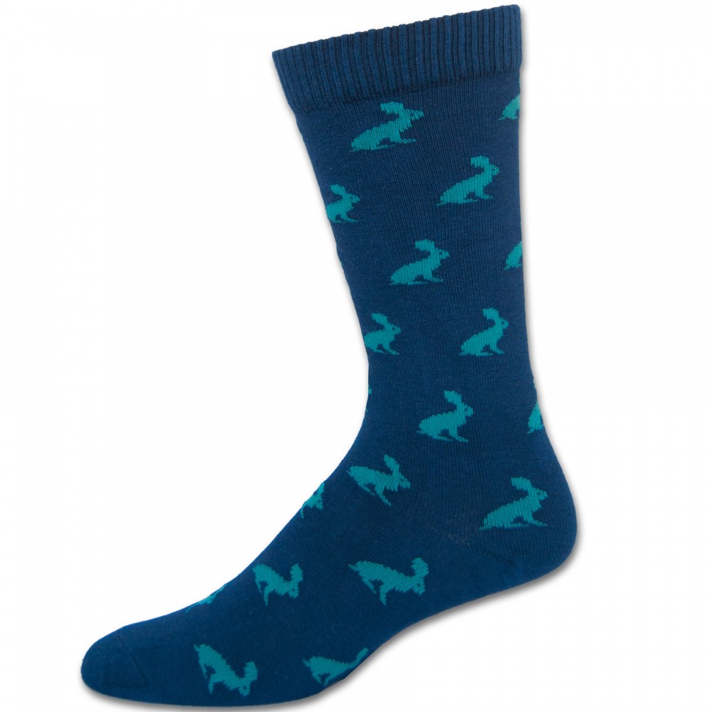 Made in the USA Dress Socks w/All Over Knit-In Logo Made in the USA Dress Socks w/All Over Knit-In Logo
