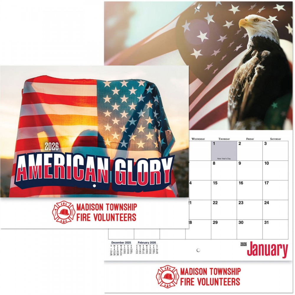 American Glory Stapled Wall Calendar American Glory Stapled Wall Calendar