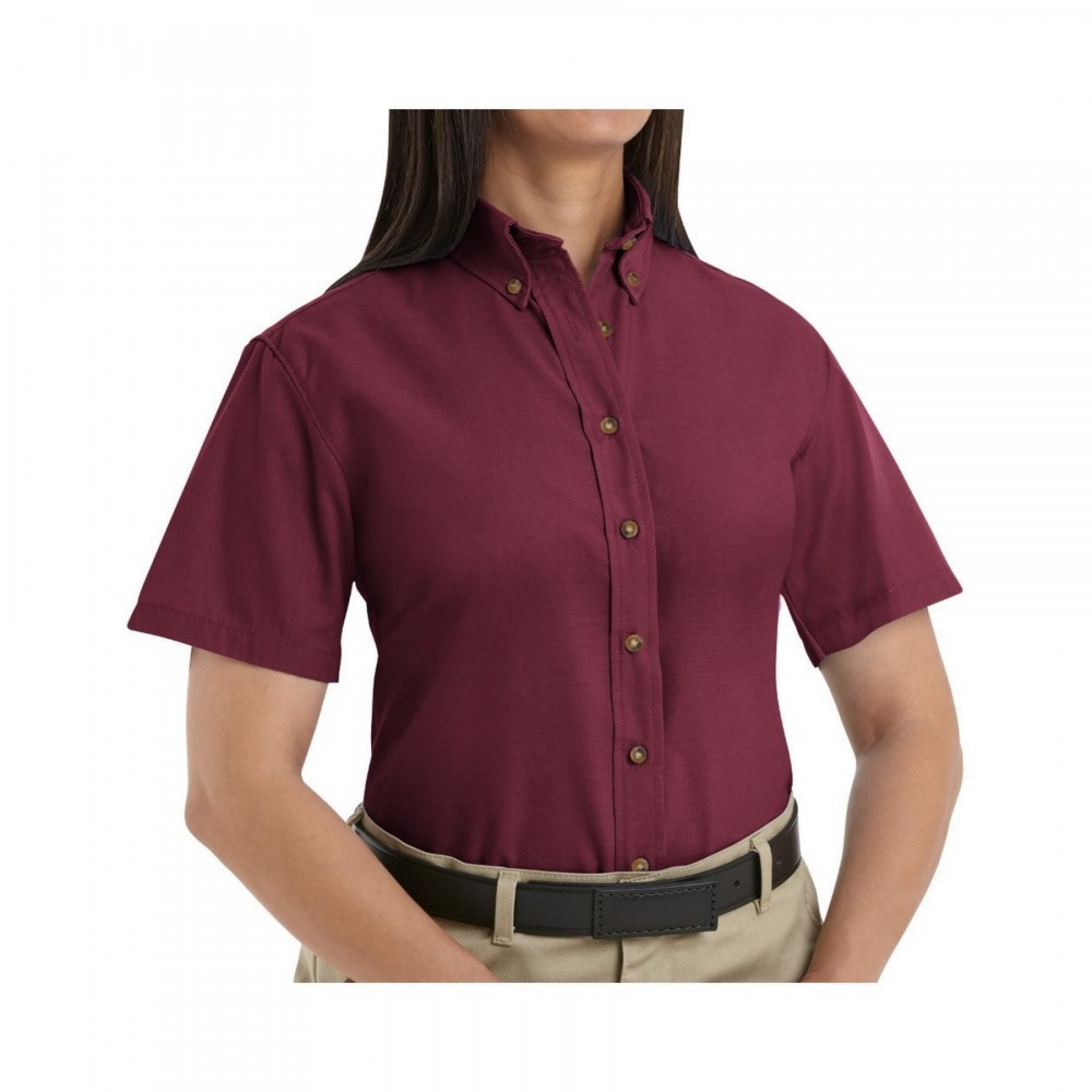 Custom Printed Red Kap Women's Poplin Dress Shirt - SP81