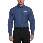 Custom Embroidered Perry Ellis Heathered Woven Shirt