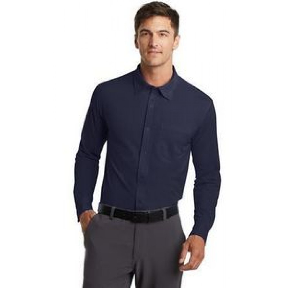 Custom Printed Port Authority® Dimension Knit Dress Shirt Shirt Custom Printed Port Authority® Dimension Knit Dress Shirt Shirt