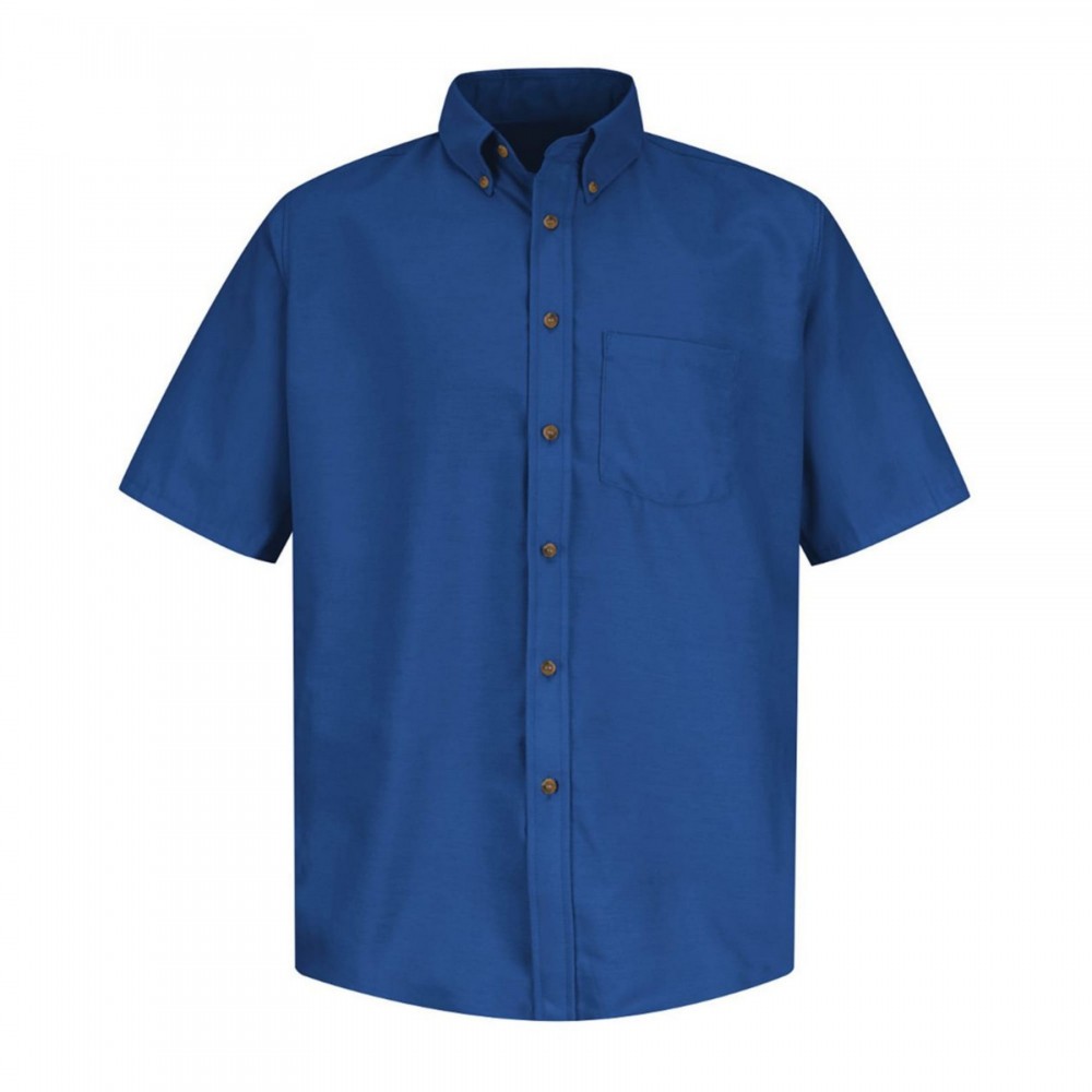 Custom Printed Red Kap Men's Poplin Short Sleeve Dress Shirt - SP80
