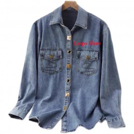 Men And Women's Denim Jacket Custom Printed  Men And Women