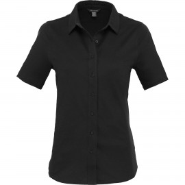 TATRA Eco Short Knit Button Up Sleeve Shirt - Women