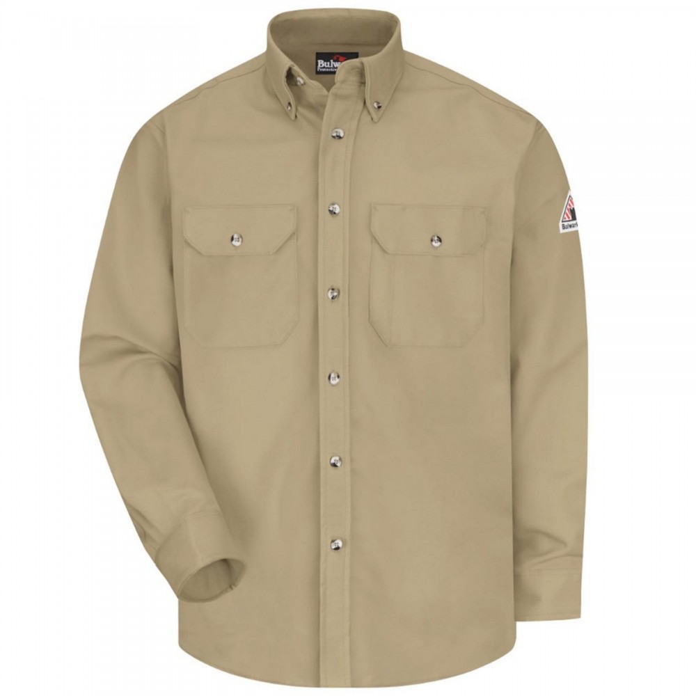 Bulwark Men's Tall Dress Uniform Shirt - Excel FR ComforTouch - 7 Oz. - SLU2T Custom Printed