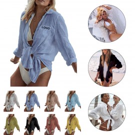 Logo Imprinted Beach Blouses  Logo Imprinted Beach Blouses