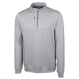 Logo Imprinted Cutter and Buck Stealth Heathered Quarter Zip Pullover