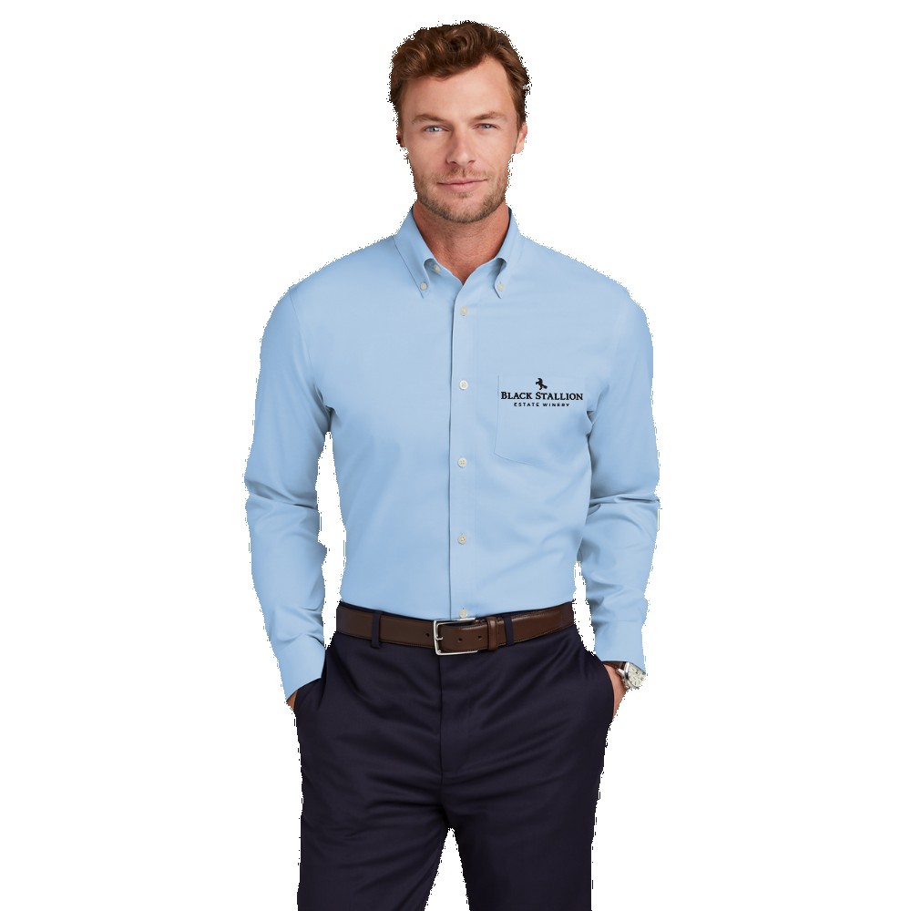 Logo Imprinted Brooks Brothers Wrinkle-Free Stretch Pinpoint Shirt