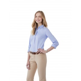 Women's IRVINE Oxford LS Shirt Logo Imprinted