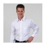 Men's Van Heusen Long Sleeve Pinpoint Dress Shirt Logo Imprinted