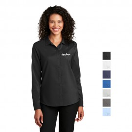 Logo Imprinted Port Authority  Ladies Long Sleeve Performance Staff Shirt