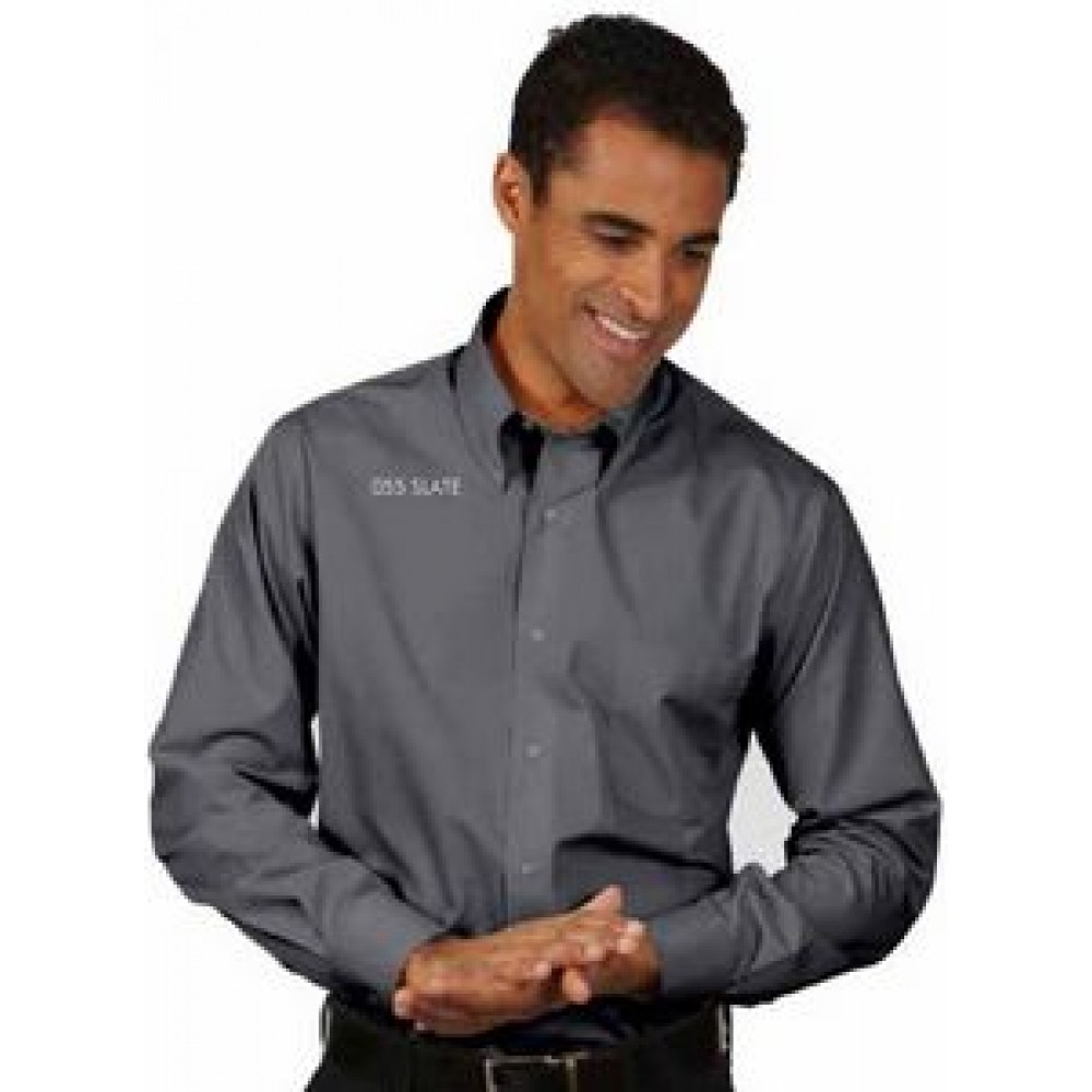 Men's Van Heusen Silky Poplin Dress Shirt Custom Embroidered Men's Van Heusen Silky Poplin Dress Shirt Custom Embroidered
