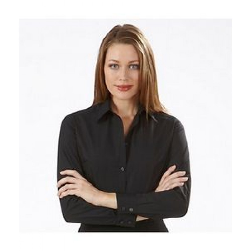 Women's Van Heusen Silky Poplin Dress Shirt Custom Embroidered Women's Van Heusen Silky Poplin Dress Shirt Custom Embroidered