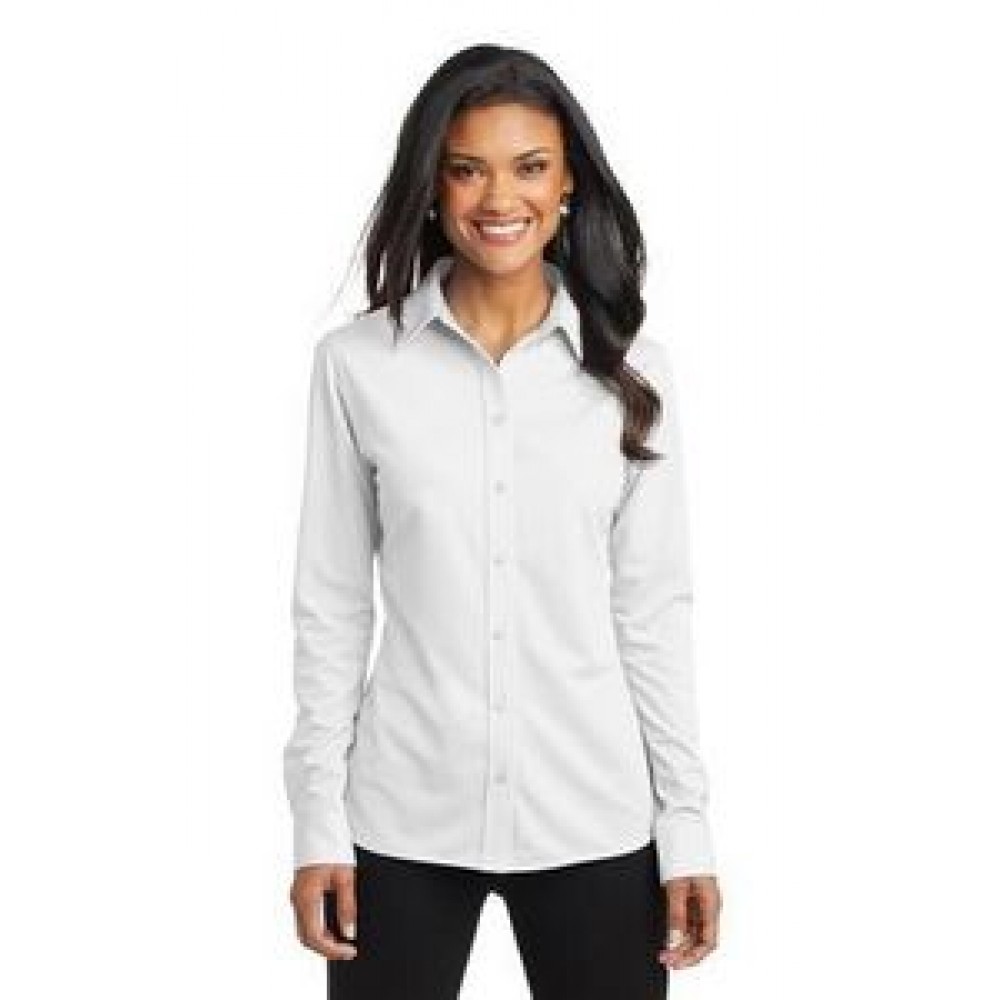 Port Authority Dimension Knit Ladies' Dress Shirt Custom Printed Port Authority Dimension Knit Ladies' Dress Shirt Custom Printed