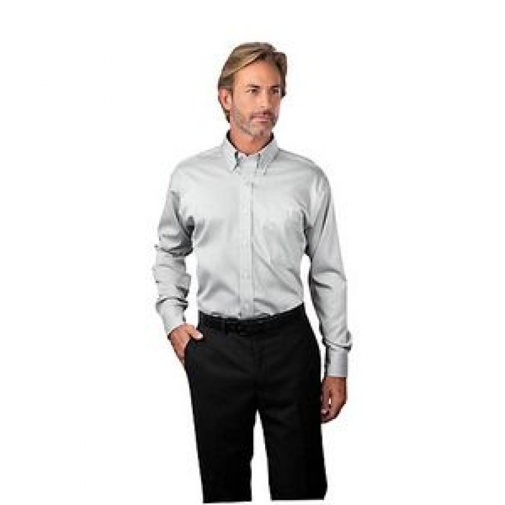 Custom Embroidered Men's Van Heusen Non-Iron Pinpoint Dress Shirt Custom Embroidered Men's Van Heusen Non-Iron Pinpoint Dress Shirt