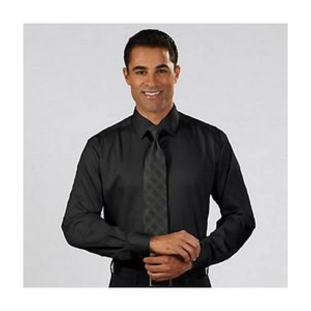 Logo Imprinted Men's Calvin Klein Cotton Stretch Solid Dress Shirt Logo Imprinted Men's Calvin Klein Cotton Stretch Solid Dress Shirt